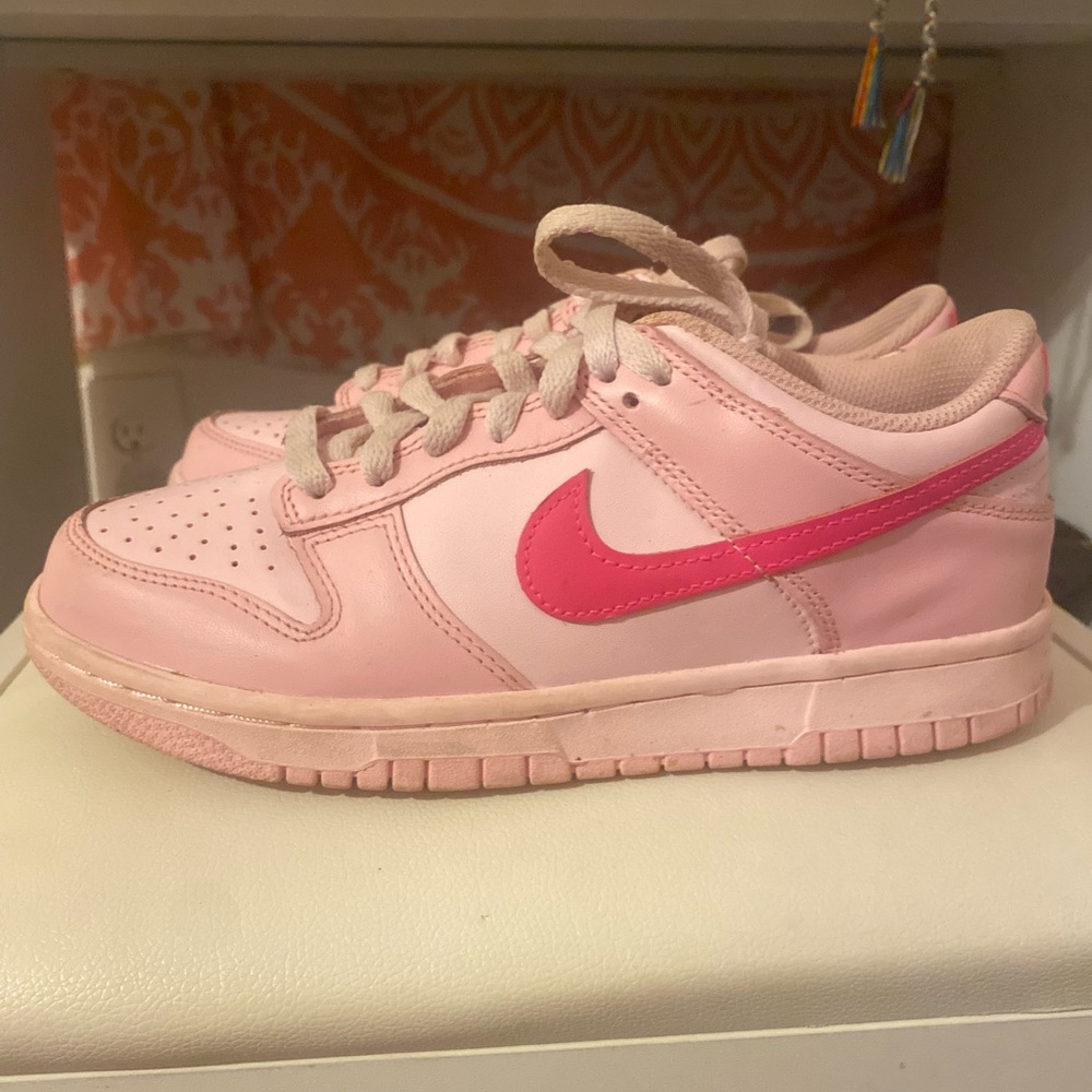 Nike Kids Light Pink and Hot Pink Sneakers